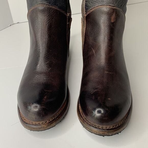 Bed Stu Manchester tall dark brown distressed leather riding boots - Picture 14 of 14